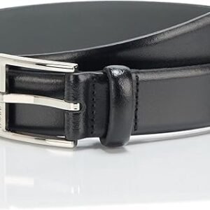 Men’s Smooth Leather Belt with Classic Buckle